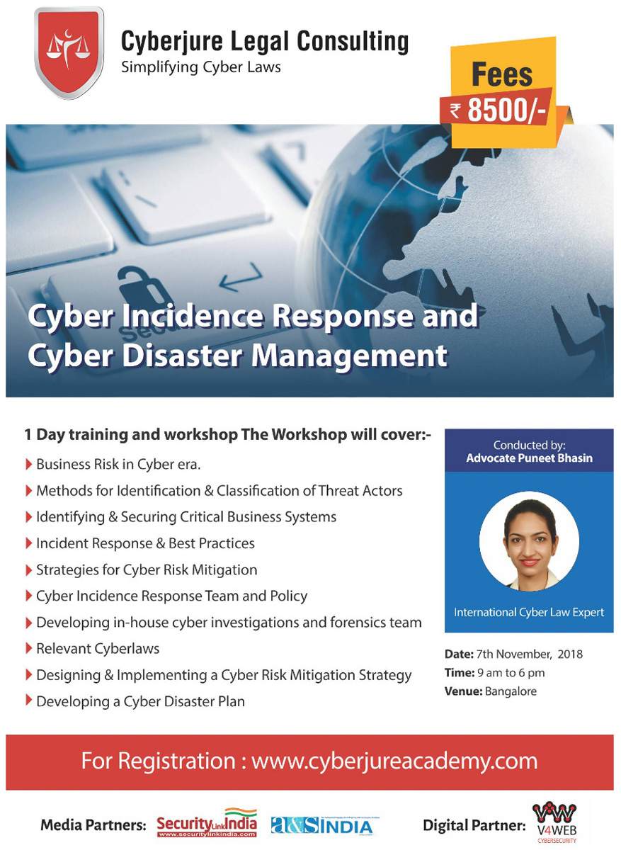 Cyber Incidence Response Workshop In Bangalore On 7th November, 2018